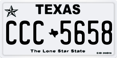 TX license plate CCC5658