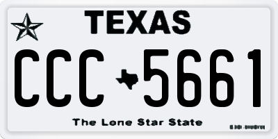 TX license plate CCC5661