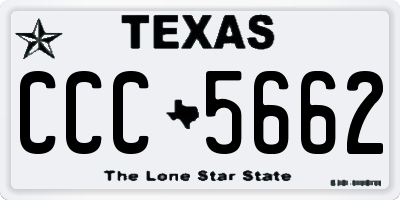 TX license plate CCC5662