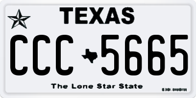 TX license plate CCC5665