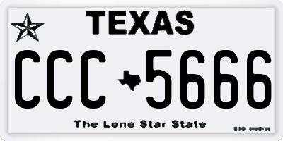 TX license plate CCC5666