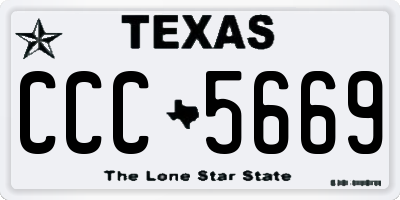 TX license plate CCC5669