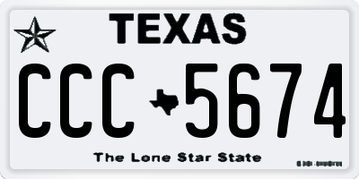 TX license plate CCC5674