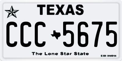 TX license plate CCC5675