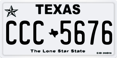 TX license plate CCC5676