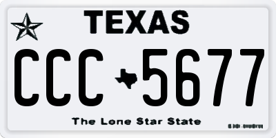 TX license plate CCC5677