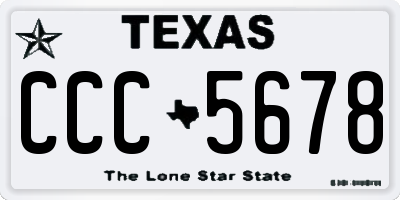 TX license plate CCC5678