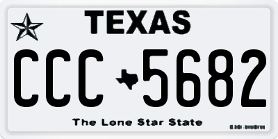 TX license plate CCC5682
