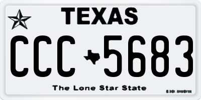 TX license plate CCC5683