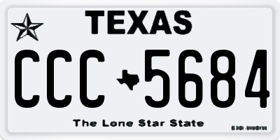 TX license plate CCC5684