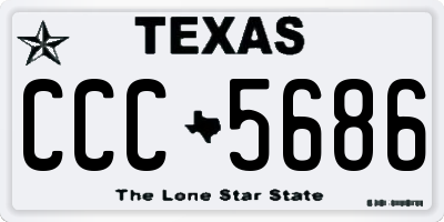 TX license plate CCC5686
