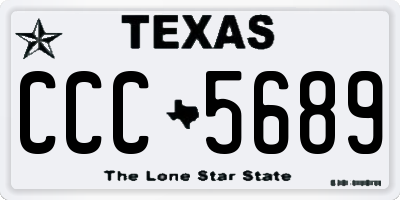 TX license plate CCC5689