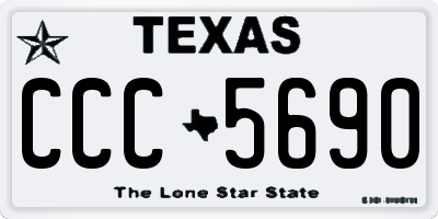 TX license plate CCC5690