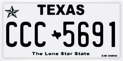 TX license plate CCC5691