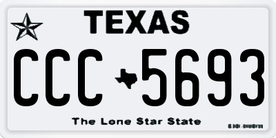 TX license plate CCC5693