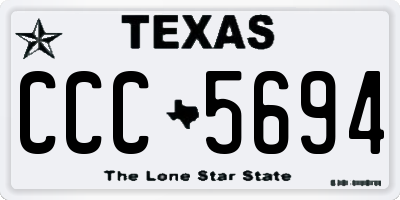 TX license plate CCC5694