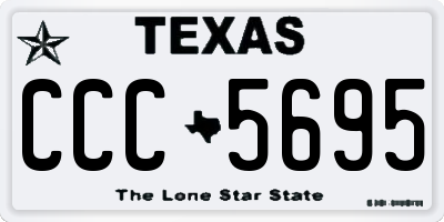 TX license plate CCC5695