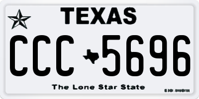 TX license plate CCC5696
