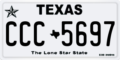 TX license plate CCC5697