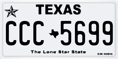 TX license plate CCC5699