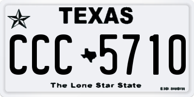 TX license plate CCC5710