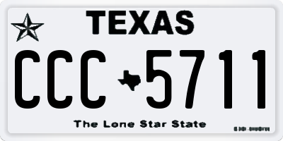 TX license plate CCC5711