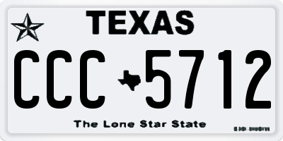 TX license plate CCC5712