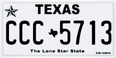 TX license plate CCC5713