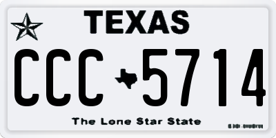 TX license plate CCC5714