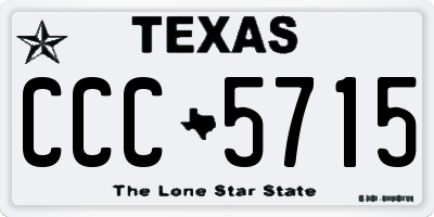 TX license plate CCC5715