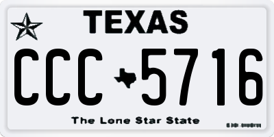 TX license plate CCC5716