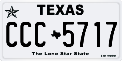 TX license plate CCC5717