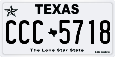 TX license plate CCC5718