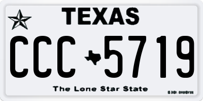 TX license plate CCC5719