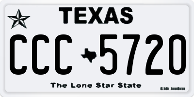 TX license plate CCC5720