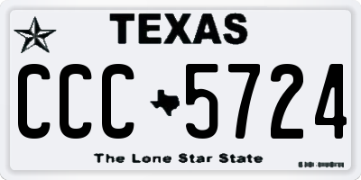 TX license plate CCC5724