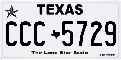 TX license plate CCC5729
