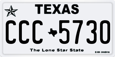 TX license plate CCC5730