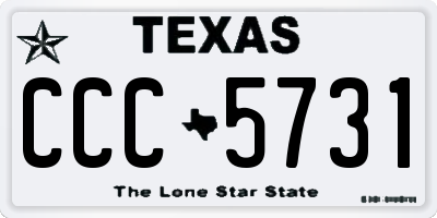 TX license plate CCC5731