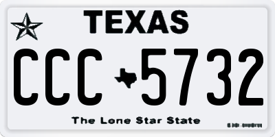 TX license plate CCC5732
