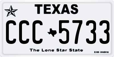 TX license plate CCC5733