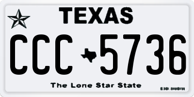 TX license plate CCC5736
