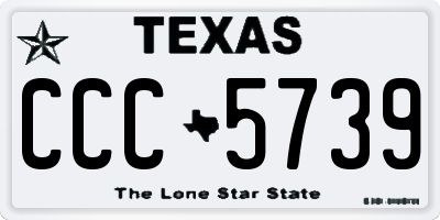 TX license plate CCC5739