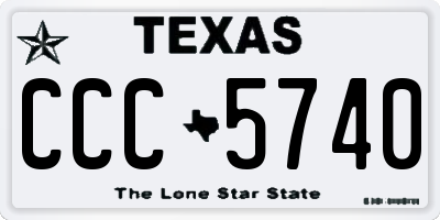 TX license plate CCC5740