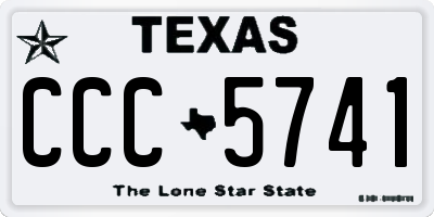 TX license plate CCC5741