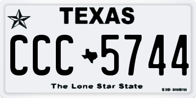 TX license plate CCC5744