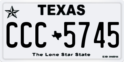 TX license plate CCC5745