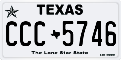 TX license plate CCC5746