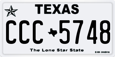 TX license plate CCC5748