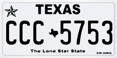 TX license plate CCC5753